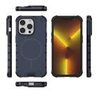 For iPhone 14 Pro Grating Solid Color MagSafe Magnetic Phone Case(Dark Blue) - 3
