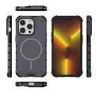 For iPhone 14 Pro Grating Solid Color MagSafe Magnetic Phone Case(Dark Grey) - 3