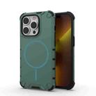 For iPhone 14 Pro Grating Solid Color MagSafe Magnetic Phone Case(Green) - 1