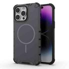 For iPhone 14 Pro Max Grating Solid Color MagSafe Magnetic Phone Case(Dark Grey) - 1