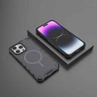 For iPhone 14 Pro Max Grating Solid Color MagSafe Magnetic Phone Case(Dark Grey) - 2