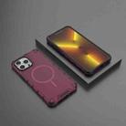For iPhone 13 Pro Max Grating Solid Color MagSafe Magnetic Phone Case(Red) - 2