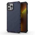 For iPhone 13 Pro Max Grating Solid Color MagSafe Magnetic Phone Case(Dark Blue) - 1