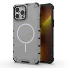 For iPhone 13 Pro Max Grating Solid Color MagSafe Magnetic Phone Case(Light Grey) - 1