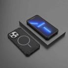 For iPhone 13 Pro Grating Solid Color MagSafe Magnetic Phone Case(Black) - 2