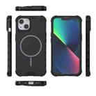 For iPhone 13 Grating Solid Color MagSafe Magnetic Phone Case(Black) - 3