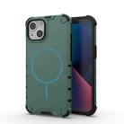 For iPhone 13 Grating Solid Color MagSafe Magnetic Phone Case(Green) - 1