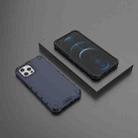 For iPhone 12 / 12 Pro Grating Solid Color MagSafe Magnetic Phone Case(Dark Blue) - 2