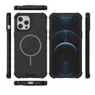 For iPhone 12 Pro Max Grating Solid Color MagSafe Magnetic Phone Case(Black) - 3