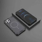 For iPhone 12 Pro Max Grating Solid Color MagSafe Magnetic Phone Case(Dark Grey) - 2