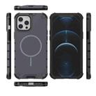 For iPhone 12 Pro Max Grating Solid Color MagSafe Magnetic Phone Case(Dark Grey) - 3