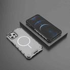 For iPhone 12 Pro Max Grating Solid Color MagSafe Magnetic Phone Case(Light Grey) - 2