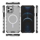 For iPhone 12 Pro Max Grating Solid Color MagSafe Magnetic Phone Case(Light Grey) - 3