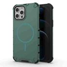 For iPhone 12 Pro Max Grating Solid Color MagSafe Magnetic Phone Case(Green) - 1