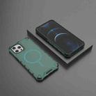 For iPhone 12 Pro Max Grating Solid Color MagSafe Magnetic Phone Case(Green) - 2