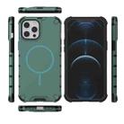 For iPhone 12 Pro Max Grating Solid Color MagSafe Magnetic Phone Case(Green) - 3