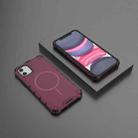 For iPhone 11 Grating Solid Color MagSafe Magnetic Phone Case(Red) - 2