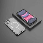 For iPhone 11 Grating Solid Color MagSafe Magnetic Phone Case(Light Grey) - 2