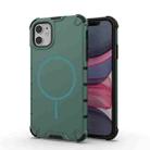 For iPhone 11 Grating Solid Color MagSafe Magnetic Phone Case(Green) - 1