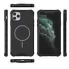 For iPhone 11 Pro Max Grating Solid Color MagSafe Magnetic Phone Case(Black) - 3