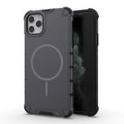 For iPhone 11 Pro Max Grating Solid Color MagSafe Magnetic Phone Case(Dark Grey) - 1