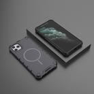 For iPhone 11 Pro Max Grating Solid Color MagSafe Magnetic Phone Case(Dark Grey) - 2