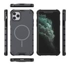 For iPhone 11 Pro Max Grating Solid Color MagSafe Magnetic Phone Case(Dark Grey) - 3