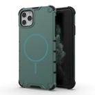 For iPhone 11 Pro Max Grating Solid Color MagSafe Magnetic Phone Case(Green) - 1