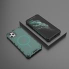For iPhone 11 Pro Max Grating Solid Color MagSafe Magnetic Phone Case(Green) - 2