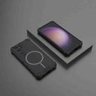 For Samsung Galaxy S23 5G Grating Solid Color MagSafe Magnetic Phone Case(Black) - 2