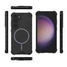 For Samsung Galaxy S23 5G Grating Solid Color MagSafe Magnetic Phone Case(Black) - 3