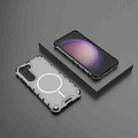 For Samsung Galaxy S23 5G Grating Solid Color MagSafe Magnetic Phone Case(Light Grey) - 2