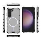 For Samsung Galaxy S23 5G Grating Solid Color MagSafe Magnetic Phone Case(Light Grey) - 3