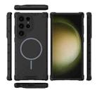 For Samsung Galaxy S23 Ultra 5G Grating Solid Color MagSafe Magnetic Phone Case(Black) - 3