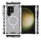 For Samsung Galaxy S23 Ultra 5G Grating Solid Color MagSafe Magnetic Phone Case(Light Grey) - 3