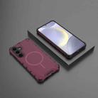 For Samsung Galaxy S24+ 5G Grating Solid Color MagSafe Magnetic Phone Case(Red) - 2