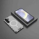 For Samsung Galaxy S24+ 5G Grating Solid Color MagSafe Magnetic Phone Case(Light Grey) - 2