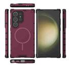 For Samsung Galaxy S24 Ultra 5G Grating Solid Color MagSafe Magnetic Phone Case(Red) - 3