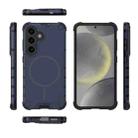 For Samsung Galaxy S25 5G Grating Solid Color MagSafe Magnetic Phone Case(Dark Blue) - 3