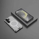 For Samsung Galaxy S25 5G Grating Solid Color MagSafe Magnetic Phone Case(Light Grey) - 2