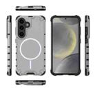 For Samsung Galaxy S25 5G Grating Solid Color MagSafe Magnetic Phone Case(Light Grey) - 3