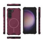 For Samsung Galaxy S23+ 5G Grating Solid Color MagSafe Magnetic Phone Case(Red) - 3