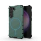 For Samsung Galaxy S23+ 5G Grating Solid Color MagSafe Magnetic Phone Case(Green) - 1