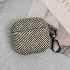 For AirPods Pro 2 Diagonal Striped Leather Bluetooth Earphone Protective Case(Green) - 1