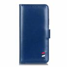 For Samsung Galaxy A41 3-Color Pearl Texture Magnetic Buckle Horizontal Flip PU Leather Case with Card Slots & Wallet & Holder(Blue) - 2