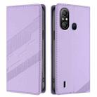 For itel A58 Lite Embossed Multi-functional Wallet Retro Leather Phone Case(Light Purple) - 2