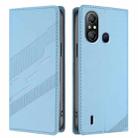 For itel A58 Lite Embossed Multi-functional Wallet Retro Leather Phone Case(Light Blue) - 2