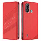 For itel A49 Play Embossed Multi-functional Wallet Retro Leather Phone Case(Red) - 2