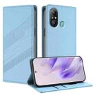 For itel A49 Play Embossed Multi-functional Wallet Retro Leather Phone Case(Light Blue) - 1