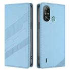 For itel A49 Play Embossed Multi-functional Wallet Retro Leather Phone Case(Light Blue) - 2